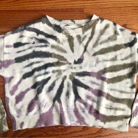 Treasure & Bond Tie Dye Jumper Ivory Dove Multi Tie Dye Girl’s Size XL (14-16) - Picture 3 of 10